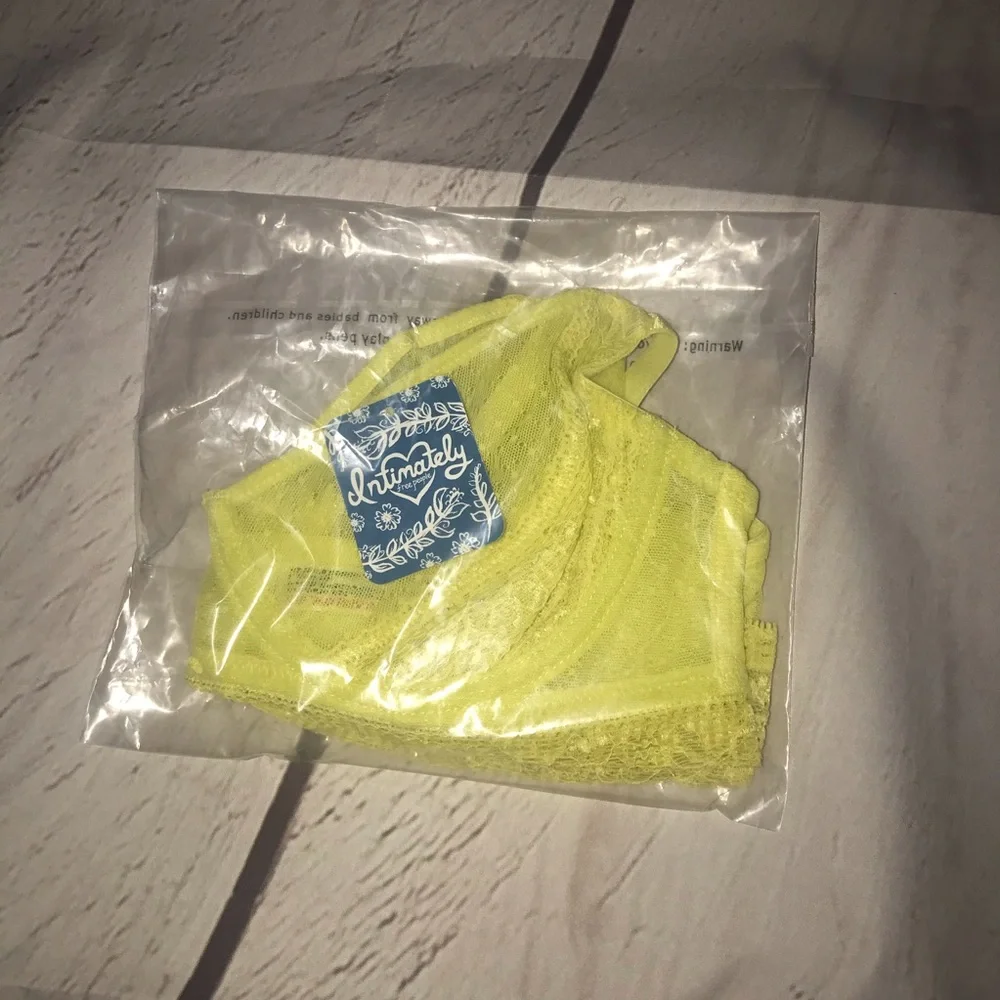 NWT Free People Get Off My Cloud Bra Citrus Yellow (34B)